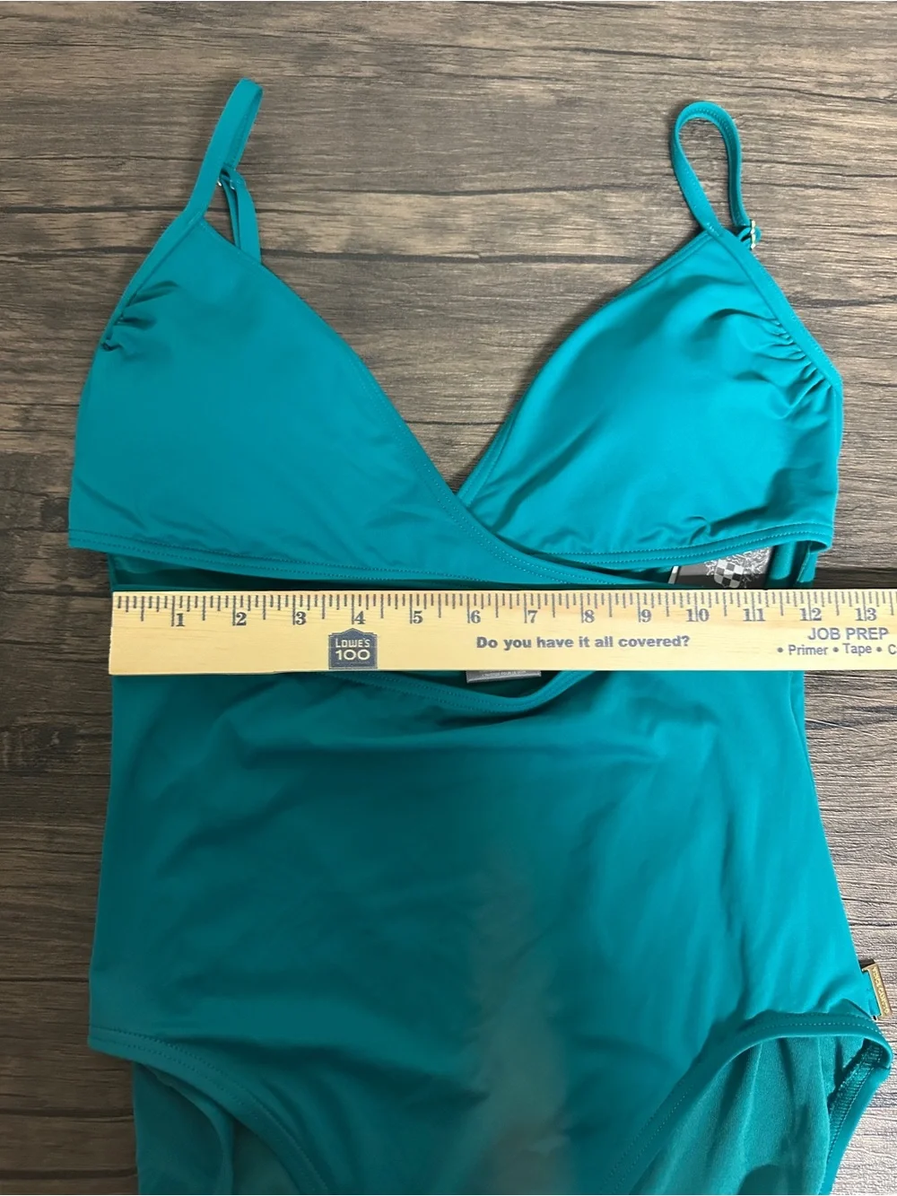 NWT Vince Camuto Womens Teal Cutout One Piece Swimsuit Size 10